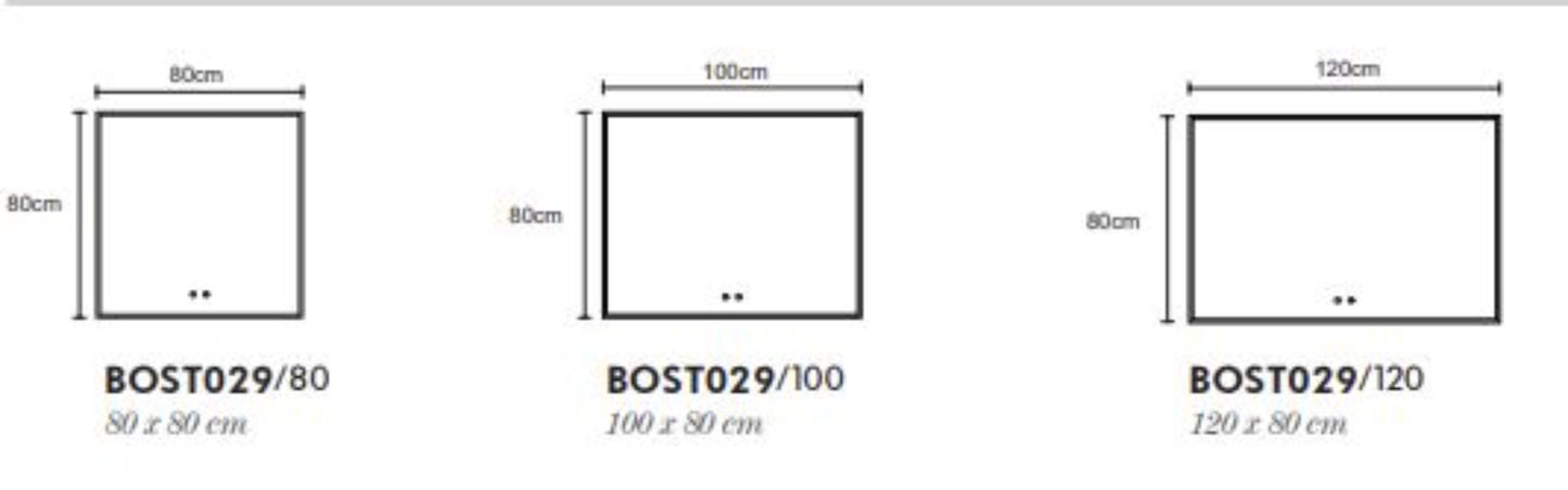 ESPEJO BAÑO RECTANGULAR LED ANTIVAHO MOD. BOSTON