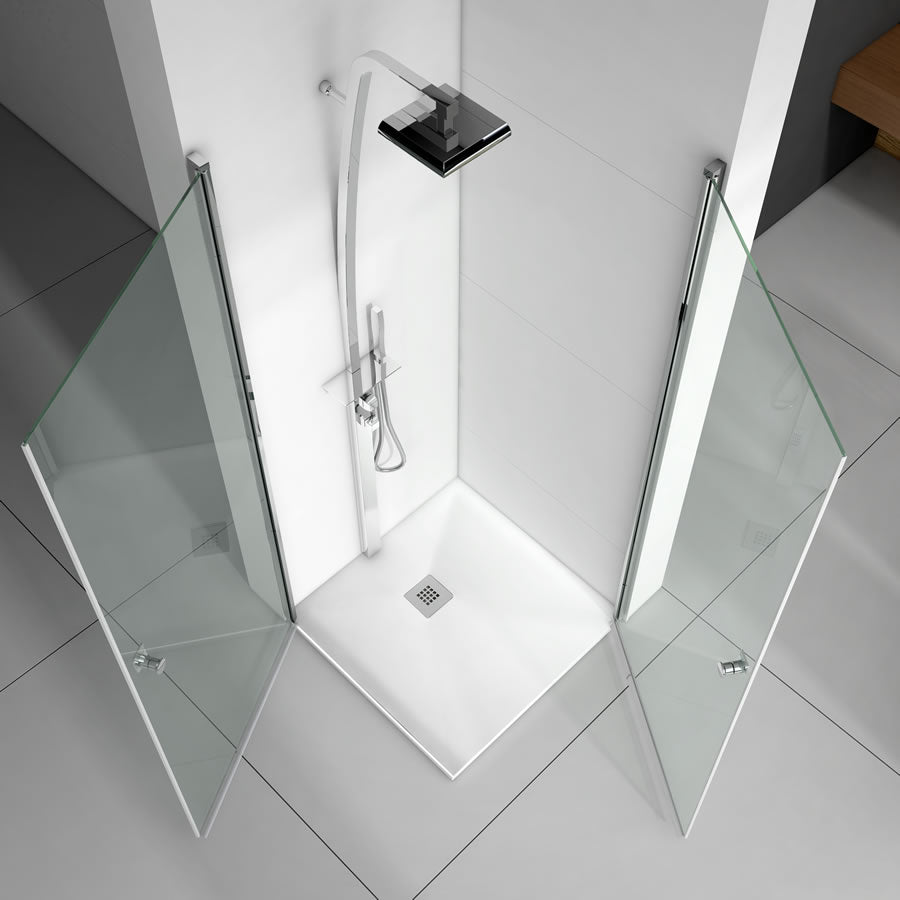 MAMPARA DE DUCHA FRONTAL ABATIBLE - ANTICAL 1 PUERTAS. SPL PENSOLA