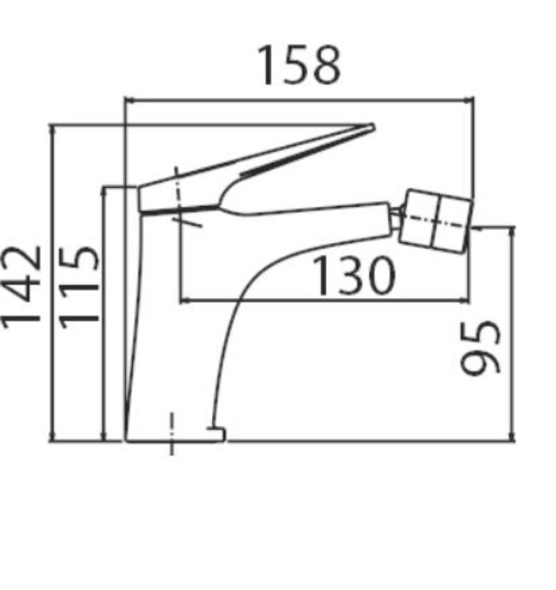 Monomando Bidé Oro Rosa Cepillado Delos
