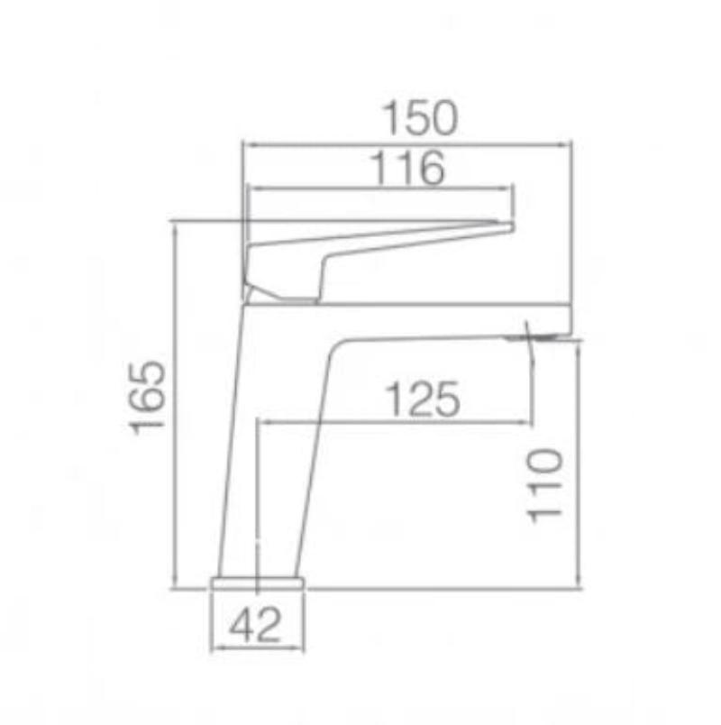 Monomando lavabo Negro Mate Serie Art