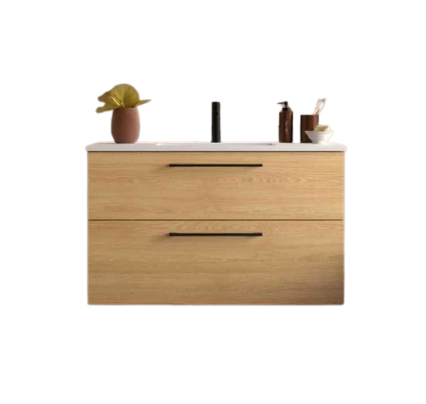 MUEBLE BAÑO 2 CAJONES + LAVABO BAJO ENCIMERA MOD CARMEN