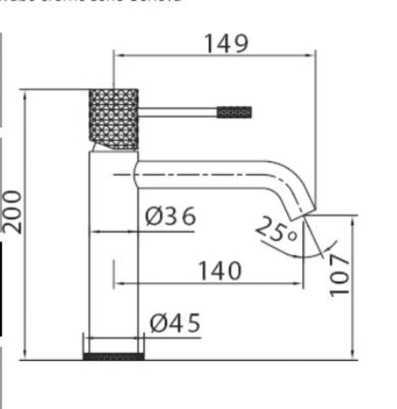 Monomando lavabo Oro Rosa Cepillado serie Génova