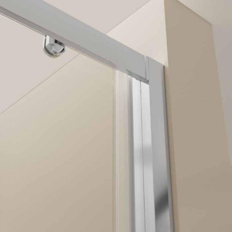 MAMPARA DE DUCHA ANGULAR CROMO F2 - ANTI-CAL 2 FIJOS + 2 CORREDERAS