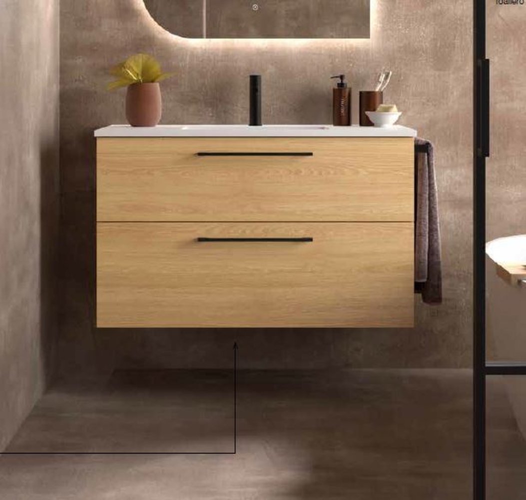 MUEBLE BAÑO 2 CAJONES + LAVABO BAJO ENCIMERA MOD CARMEN