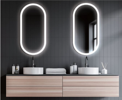 ESPEJO BAÑO OVALADO LUZ LED, MOD. CANADA