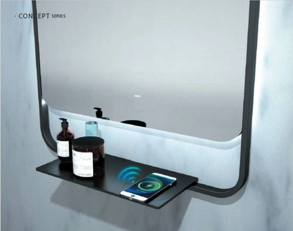 ESPEJO BAÑO LED CON CARGADOR WIRELESS  LED ANTIVAHO MOD. CONCEPT