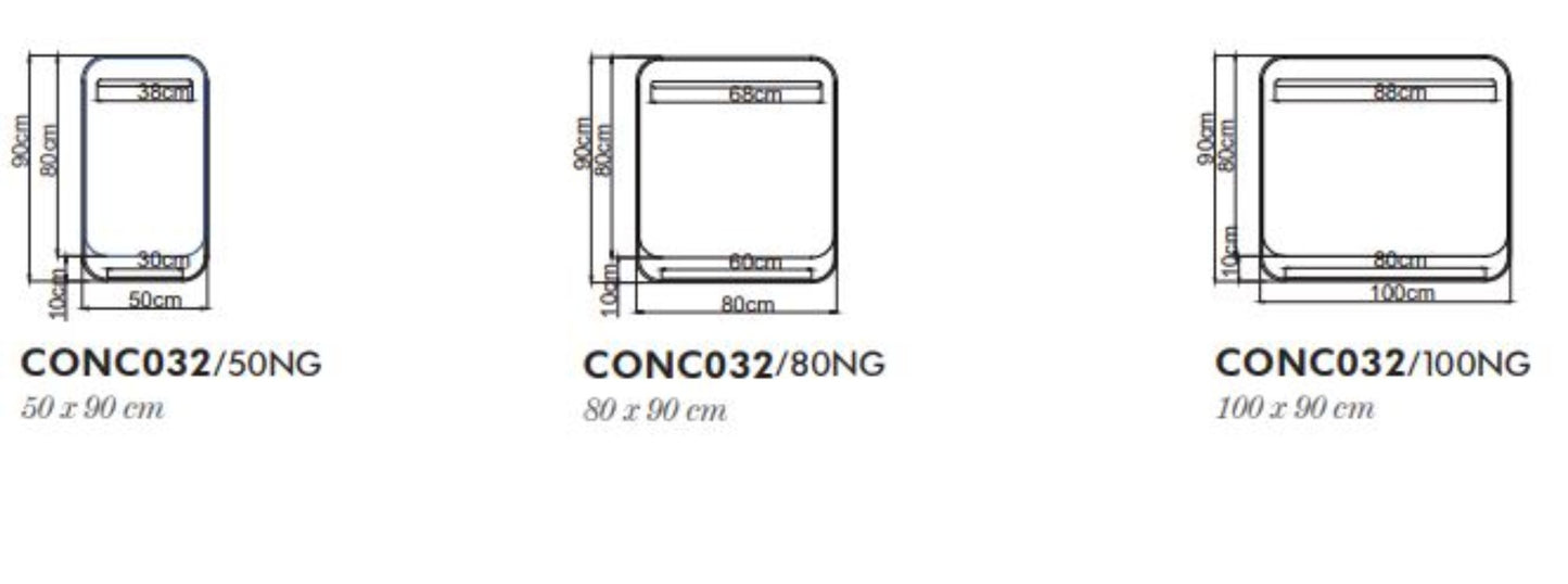 ESPEJO BAÑO LED CON CARGADOR WIRELESS  LED ANTIVAHO MOD. CONCEPT