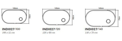 ESPEJO BAÑO OVALADO LUZ LED, ESPEJO DE AUMENTO 3X, MOD. INDIANA