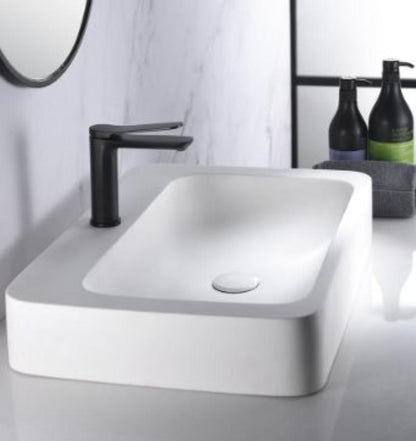 Monomando de lavabo negro mate serie Dinamarca