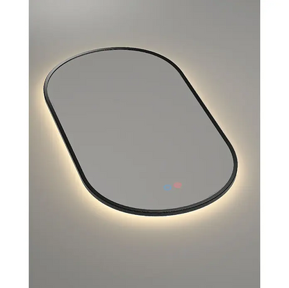 ESPEJO BAÑO ANTIVAHO. MARCO NEGRO, ORO CEPILLADO, ORO ROSA - MOD. TOKYO